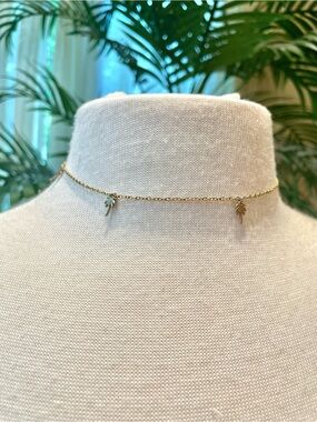 Pure Vida Gold Palm tree Charm Necklace